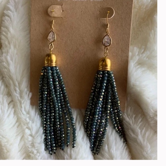 Soft Surroundings Blue Danella  Crystal Earrings NWT - Picture 3 of 7